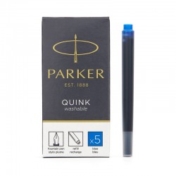Naboje Parker Quink standard niebieskie zmywalne / 5 szt