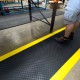 Mata podłogowa ergonomiczna Orthomat Dot safety czarno-żółta 0,9m x mb