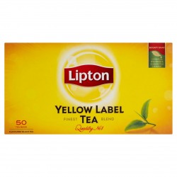 Herbata Lipton 50 Yellow Label ekspresowa, torebki