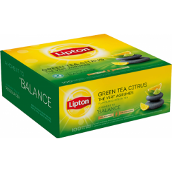 Herbata Lipton 100 zielona cytrusowa, koperty