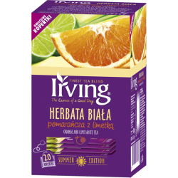 Herbata Irving 20 biała - Pomarańcza z limetką, koperty