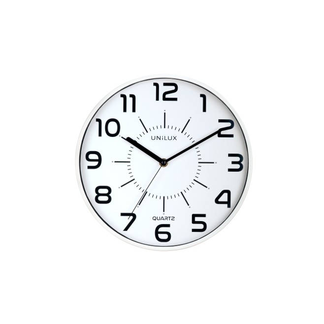 Zegar ścienny Unilux Pop biały, biała tarcza  28,5 cm