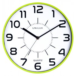 Zegar ścienny Unilux Pop zielony, biała tarcza  28,5 cm