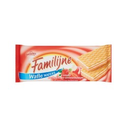 Ciastka Wafle Familijne śmietankowo-truskawkowe 180g
