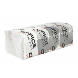 Ręczniki składane ZZ białe OFFICE, makulaturowe 1-warstwowe 36g