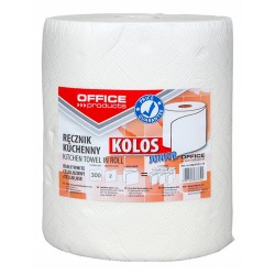 Ręcznik papierowy Office 1szt. Kolos Junior 300 listków, 60m, 2-warstwowe, białe