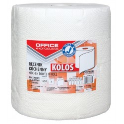 Ręcznik papierowy Office 1szt. Kolos 500 listków, 100m, 2-warstwowe, białe