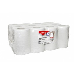 Ręcznik papierowy OFFICE Mini 12szt makulaturowe, białe, 2-warstwowe, 12x50m
