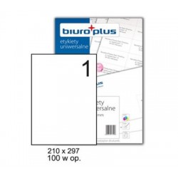 Etykiety Biuro Plus 210x297/100ark.