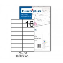 Etykiety Biuro Plus 105x37/100ark.
