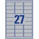 Etykiety ZF L6011-20  63,5 X 29,6 znamionowe srebrne