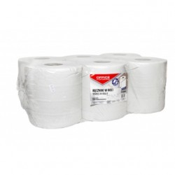Ręcznik papierowy OFFICE Maxi 6szt makulaturowe,białe, 2-warstwowe, 6x120m
