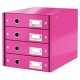 Pojemnik z 4 szufladami Leitz Click&Store różowy