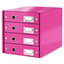 Pojemnik z 4 szufladami Leitz Click&Store różowy