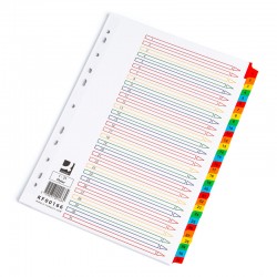 Przekładki kartonowe laminowane Q-Connect A4 - numerowane 1-31

