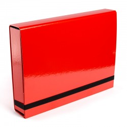 Teczka z gumką BOX CARIBIC czerwona 5cm 341/21