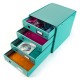 Pojemnik z 4 szufladami Leitz Click&Store turkusowy