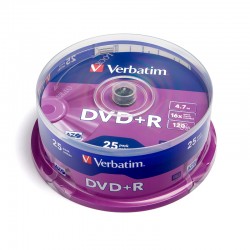 Płyta DVD+R Verbatim 4,7GB 16x cake box 25 szt 43500