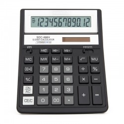 Kalkulator biurkowy Citizen SDC-888XBK - 12 pozycyjny (203x158x31mm) - czarny