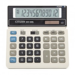 Kalkulator biurkowy Citizen SDC-868L - 12 pozycyjny (15,4 x 15,2 x 2,85 cm) - biało-czarny