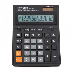 Kalkulator biurkowy Citizen SDC-444S - 12 pozycyjny (19,9 x 15,3 x 3,1 cm) - czarny