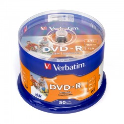 Płyta DVD-R/50 Verbatim 4,7 16x printable cake box pod nadruk atramentowy43533