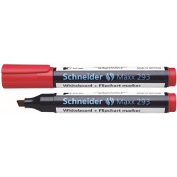Marker suchościeralny Schneider Maxx 293 ścięty 2 - 5mm czerwony