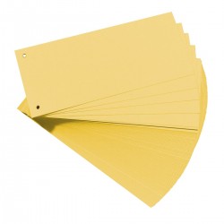 Przekładki Herlitz wąskie/100 żółte 2 dziurki pastelowe