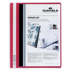 Skoroszyt prezentacyjny Durable Duraplus A4+ czerwony 257903