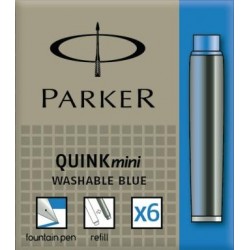 Naboje Parker Quink mini niebieskie / 6szt