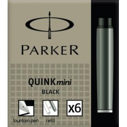Naboje Parker Quink mini czarne / 6szt