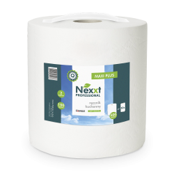 Ręcznik papierowy NeXXt MAXI PLUS w rolce  2-war. celuloza, 6 rolek x 100mb, 500listków, 2x18g/m2