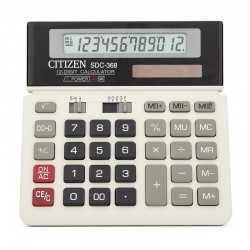 Kalkulator biurkowy Citizen SDC 368 - 12 pozycyjny (15,2 x 15,2 x 2,7 cm) - biało-czarny