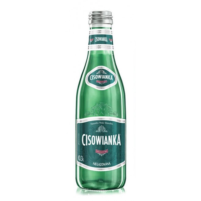 Woda Cisowianka 0,3 l niegazowana, szklana butelka