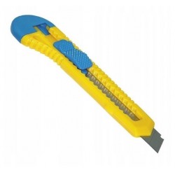 Nożyk do kartonu duży Donau 18mm niebiesko-żółty