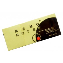 Notes samoprzylepny 40x50mm 3x100k żółty Memo