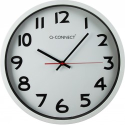 Zegar ścienny Q-Connect Warsaw 37,5cm- srebrny