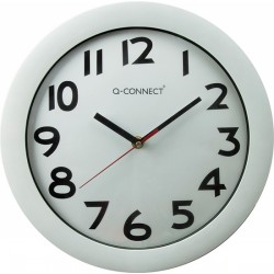 Zegar ścienny Q-Connect Budapest 28cm- srebrny
