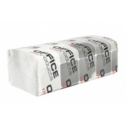 Ręczniki składane ZZ białe OFFICE  makulaturowe 1-warstwowe 36g pakowany 20 szt  x 200 listków 