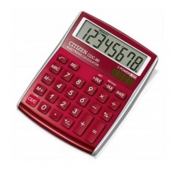 Kalkulator biurkowy Citizen CDC-80RDWB - 8 pozycyjny (13,5 x 10,8 x 2,4 cm) - burgundowy