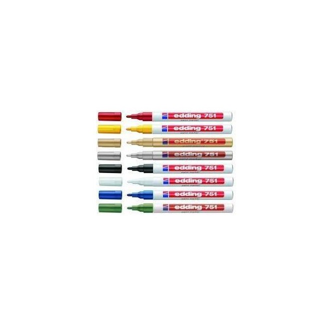 Pisaki z farbą Edding 751 - kreatywny zestaw metaliczny 3k etui