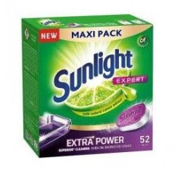 Tabletki do zmywarek Sunlight Expert Power Lemon / 52szt