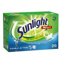 Tabletki do zmywarek Sunlight All-in-One Lemon / 26szt