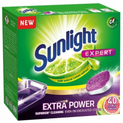 Tabletki do zmywarek Sunlight Expert Power Lemon / 40szt