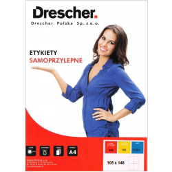 Etykiety Drescher 105x148/100ark.