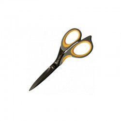 Nożyczki Tetis 17,5cm czarno/żółte, ergonomiczny uchwyt