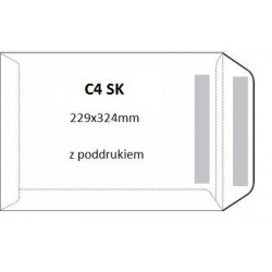 Koperta C4/50szt. biała SK 229x324mm z poddrukiem