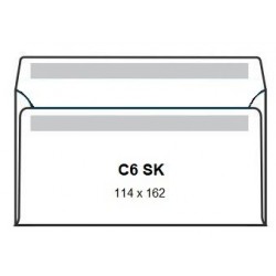 Koperta C6/50szt. biała SK 114x162mm