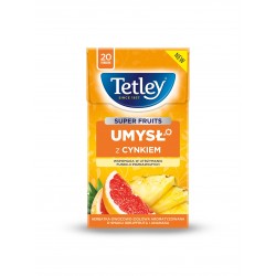 Herbata Tetley Super Fruits UMYSŁ - Ananas i Grejpfrut - 20 torebek