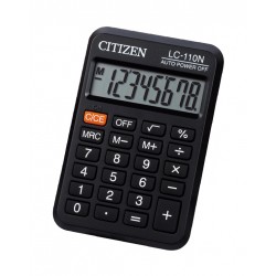 Kalkulator kieszonkowy Citizen LC-110N z klapką - 8 pozycyjny (8,8 x 5,8 x 1,1 cm) - czarny
